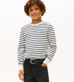 Bluser-Tommy Hilfiger Bluse - Stripe - Light Grey Heather Stripe Grey