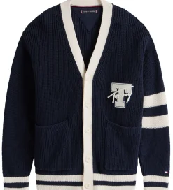 Tommy Hilfiger Striktrøjer*Cardigan - Strik - Varsity Graphic - Dark Night N