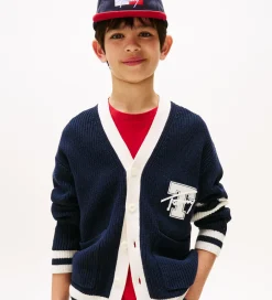 Tommy Hilfiger Striktrøjer*Cardigan - Strik - Varsity Graphic - Dark Night N