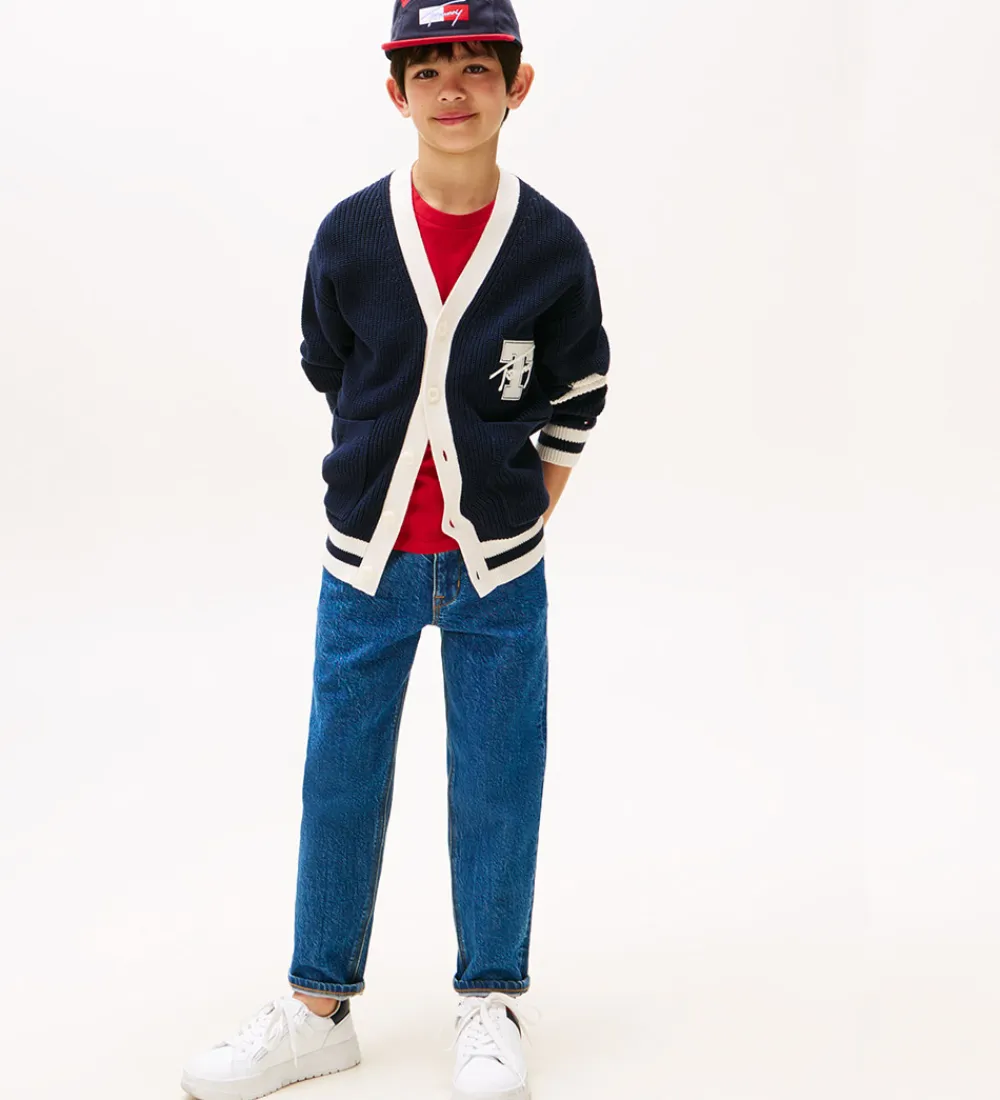 Tommy Hilfiger Striktrøjer*Cardigan - Strik - Varsity Graphic - Dark Night N