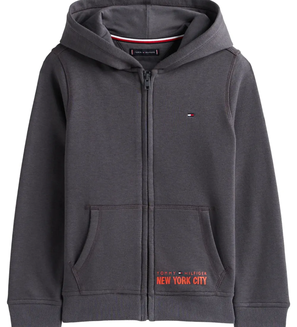 Cardigans-Tommy Hilfiger Cardigan - sweat - Washed Black/Grey