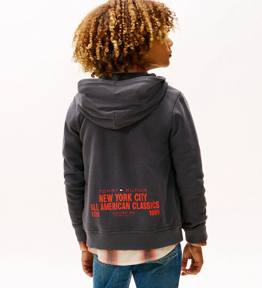 Cardigans-Tommy Hilfiger Cardigan - sweat - Washed Black/Grey