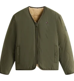 Tommy Hilfiger Fleece*Fleecejakke - Vendbar - Pewter Green/Beige