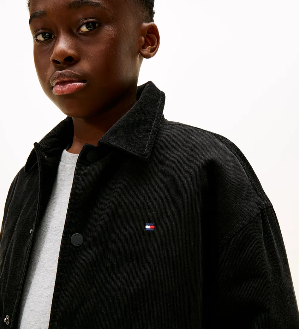 Tommy Hilfiger Skjorter|Konfirmationstøj*Fløjlsjakke - Overshirt - Sort