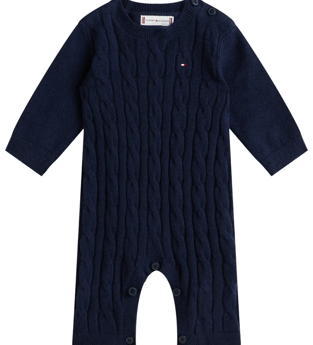 Heldragter-Tommy Hilfiger Heldragt - Strik - Cable - Dark Night Navy