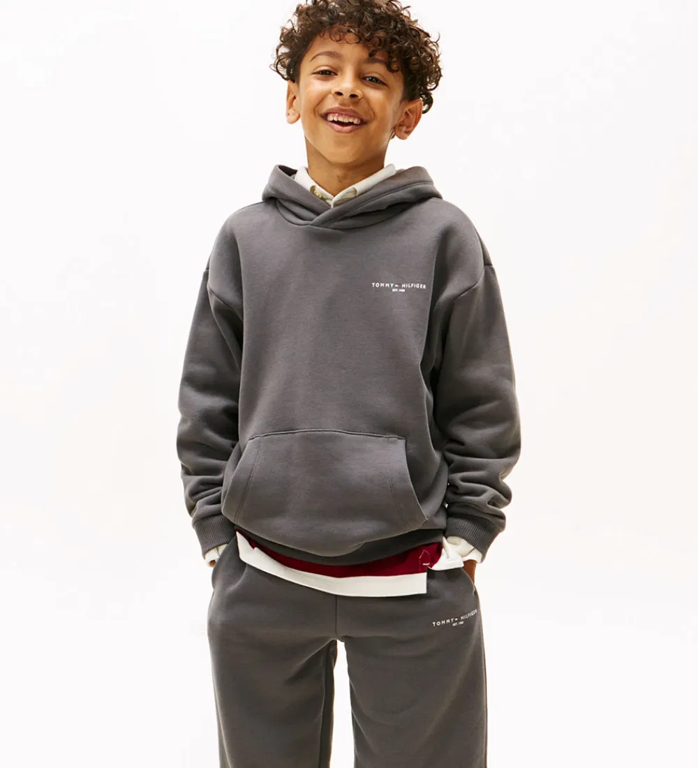 Hættetrøjer-Tommy Hilfiger Hættetrøje - Washed Black