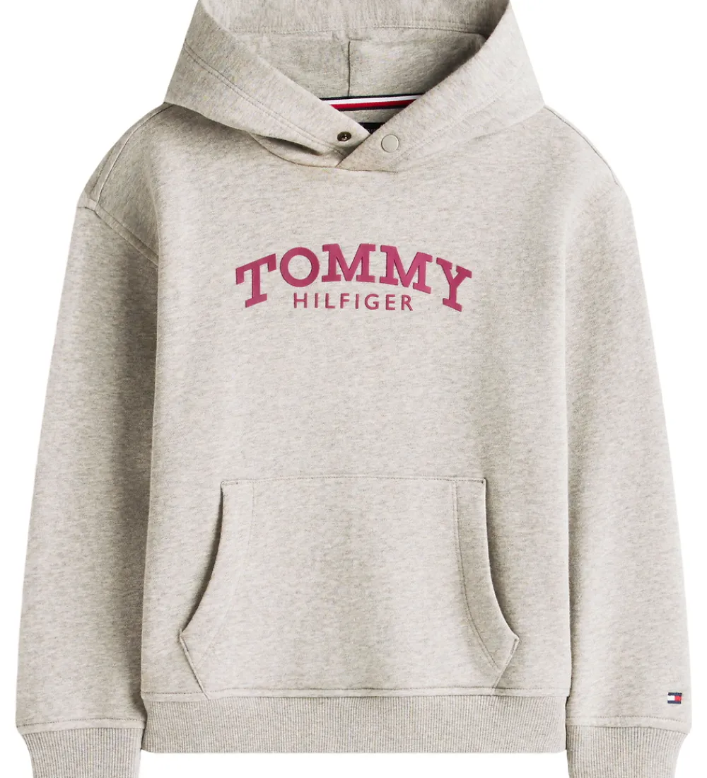 Hættetrøjer-Tommy Hilfiger Hættetrøje - Mid Grey/Heather Grey