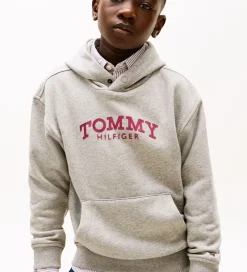 Hættetrøjer-Tommy Hilfiger Hættetrøje - Mid Grey/Heather Grey