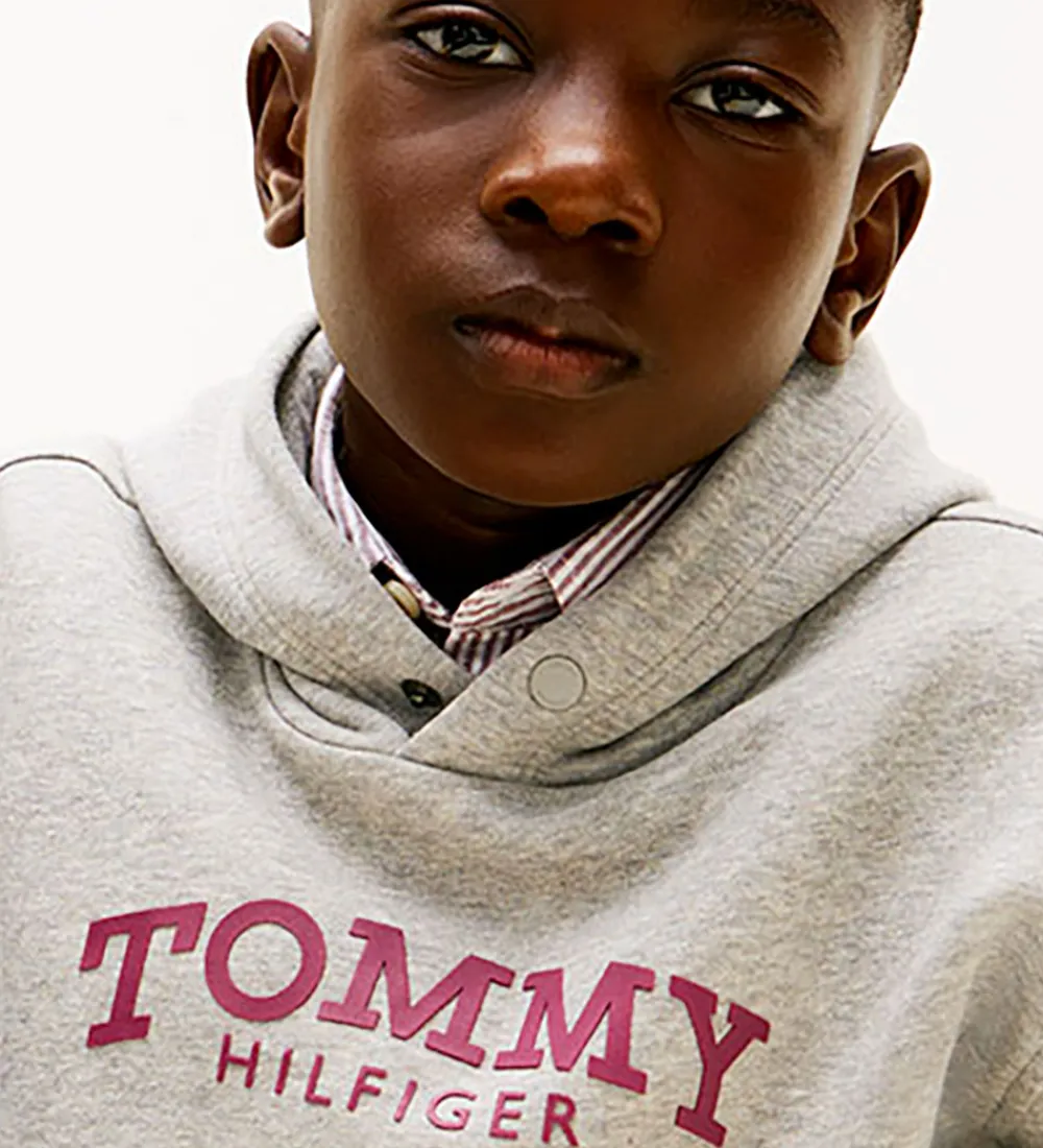 Hættetrøjer-Tommy Hilfiger Hættetrøje - Mid Grey/Heather Grey