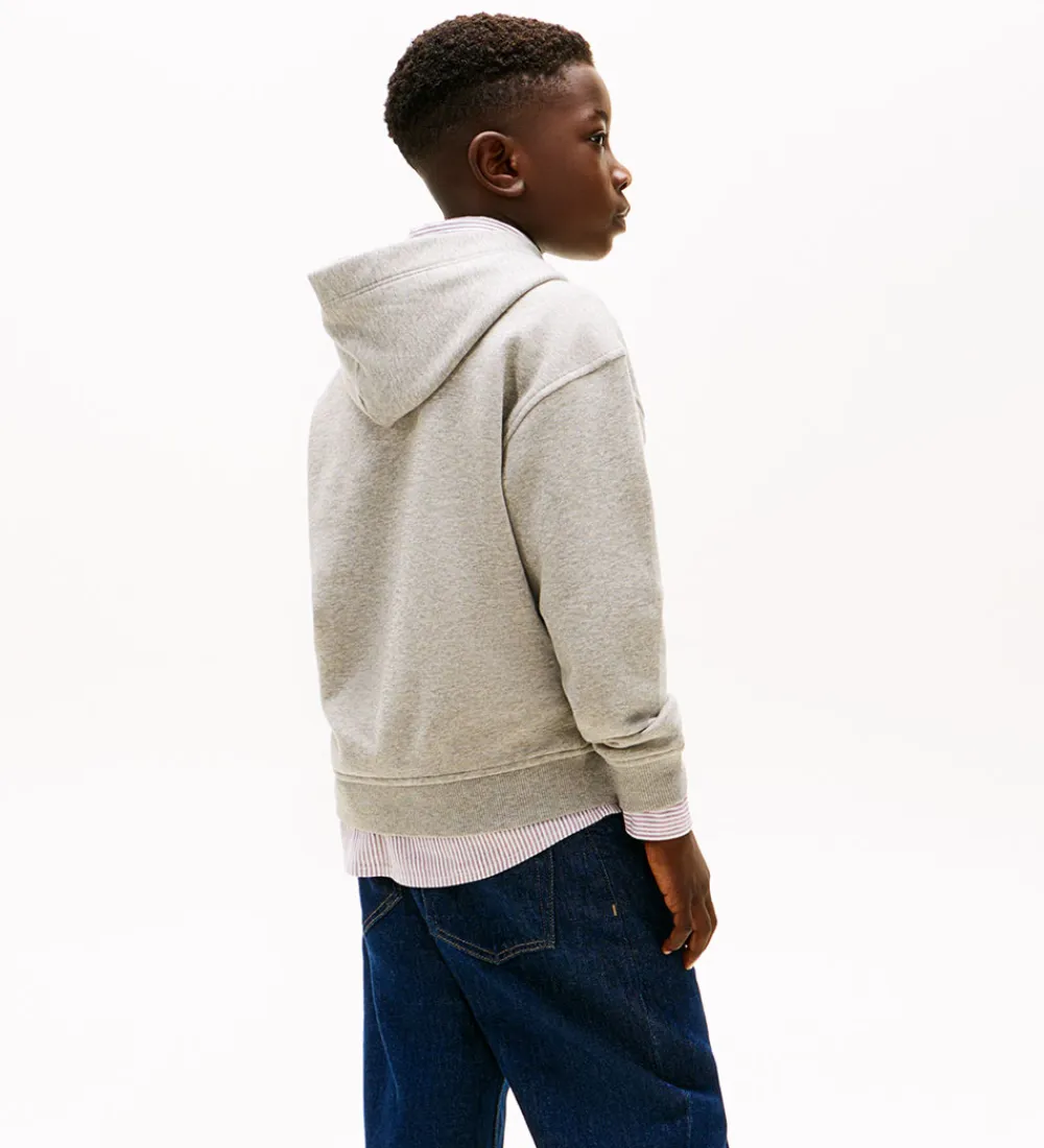 Hættetrøjer-Tommy Hilfiger Hættetrøje - Mid Grey/Heather Grey