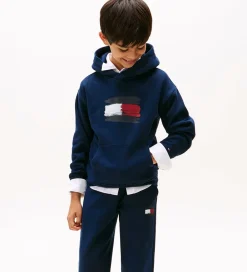 Hættetrøjer-Tommy Hilfiger Hættetrøje - Flag - Dark Night Navy