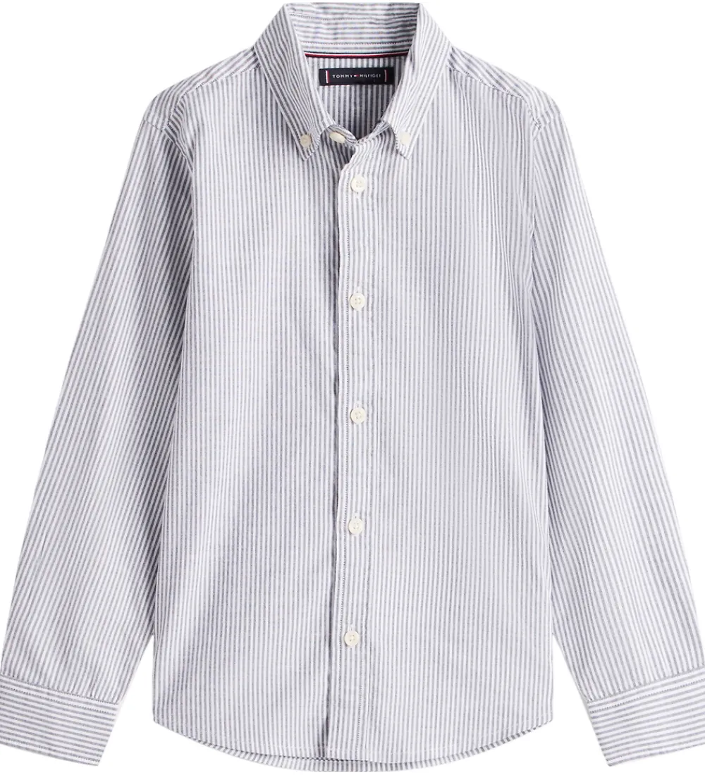 Skjorter|Konfirmationstøj-Tommy Hilfiger Skjorte - Dark Night Navy Stripe
