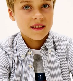 Skjorter|Konfirmationstøj-Tommy Hilfiger Skjorte - Dark Night Navy Stripe