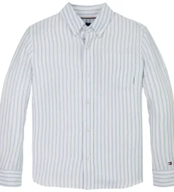 Konfirmationstøj-Tommy Hilfiger Skjorte - Hør - Linen Blend - Breezy Blue Stripe