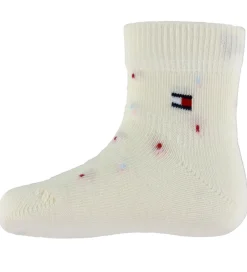 Strømper-Tommy Hilfiger Strømper - 2-pak - Rosa/Hvid m. Print