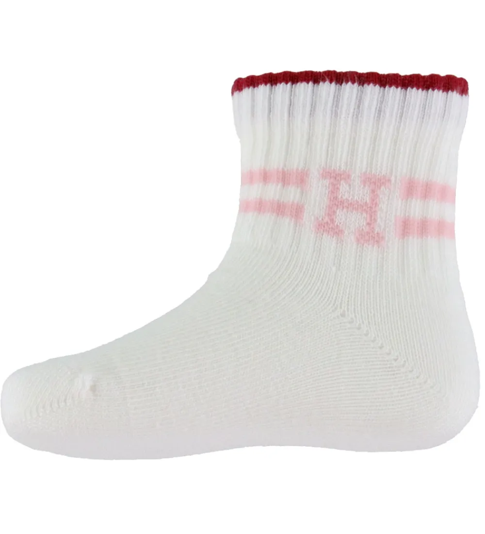 Tommy Hilfiger Strømper*Strømper - 3-pak - Pink/Hvid