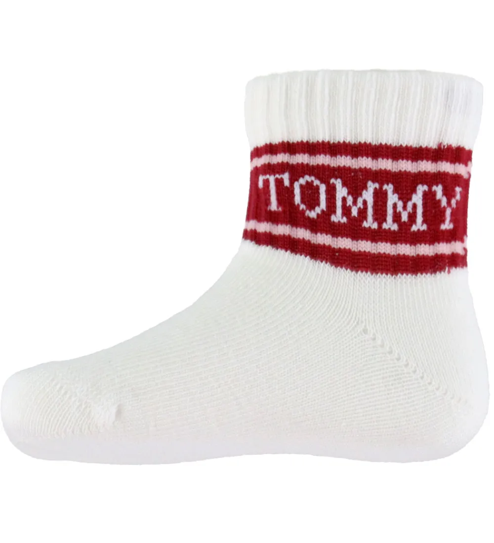Tommy Hilfiger Strømper*Strømper - 3-pak - Pink/Hvid