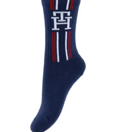 Strømper-Tommy Hilfiger Strømper - 3-pak - Hvid/Navy m. Striber