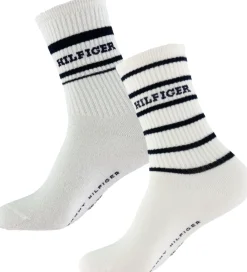 Tommy Hilfiger Strømper*Strømper - 2-pak - Off White m. Sort/Glimmer