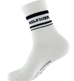 Tommy Hilfiger Strømper*Strømper - 2-pak - Off White m. Sort/Glimmer