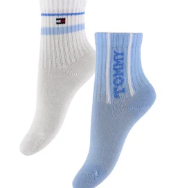 Strømper-Tommy Hilfiger Strømper - 2-pak - Lyseblå/Hvid