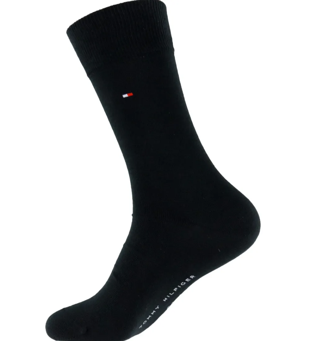 Strømper-Tommy Hilfiger Strømper - 3-pak - Sort m. Grå