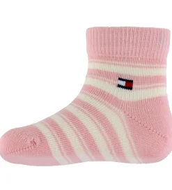 Strømper-Tommy Hilfiger Strømper - 3-pak - Rosa/Hvid