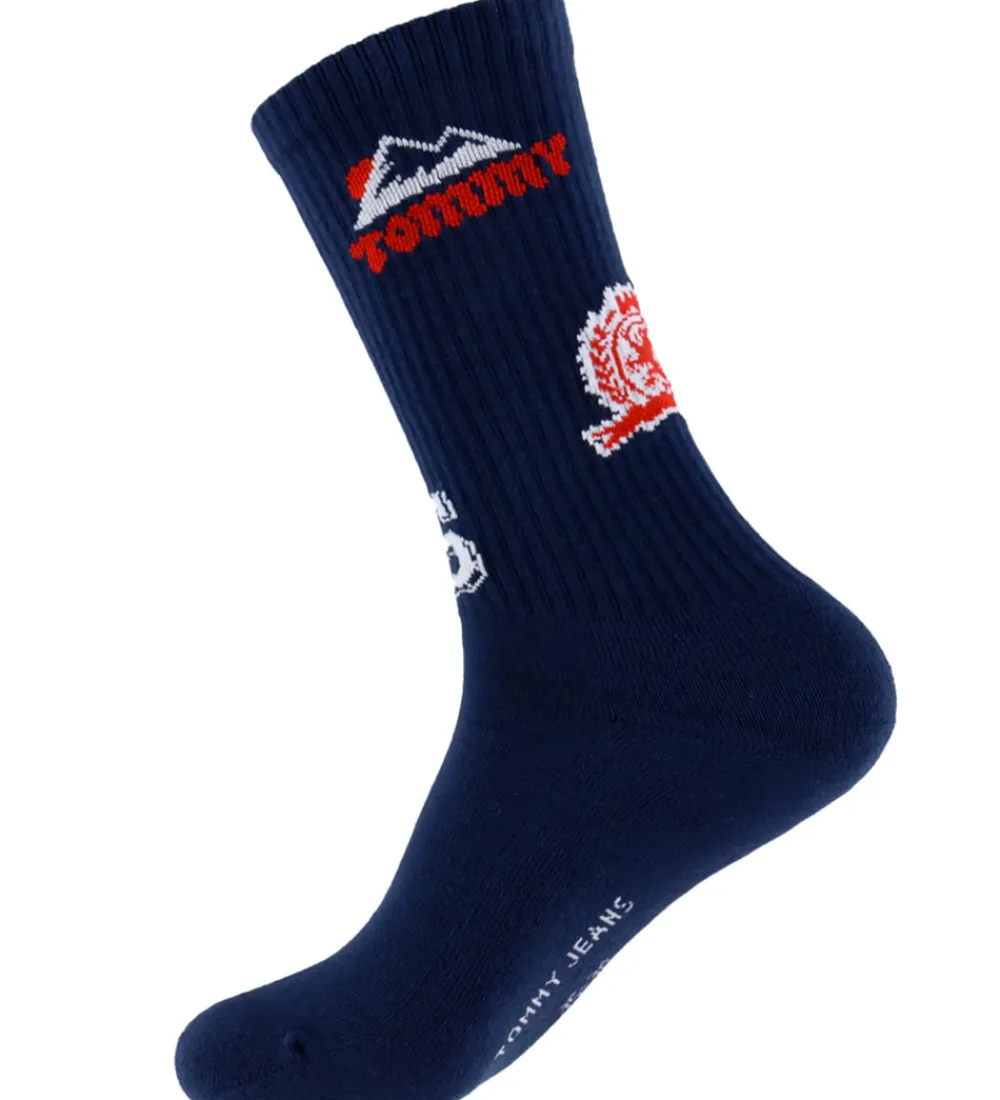 Tommy Hilfiger Strømper*Strømper - 2-pak - Navy/Hvid