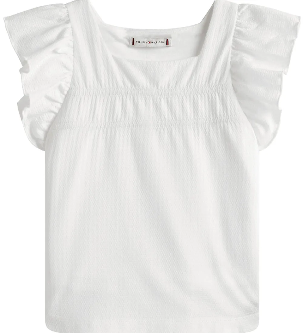Toppe-Tommy Hilfiger Top - Ruffle - Hvid