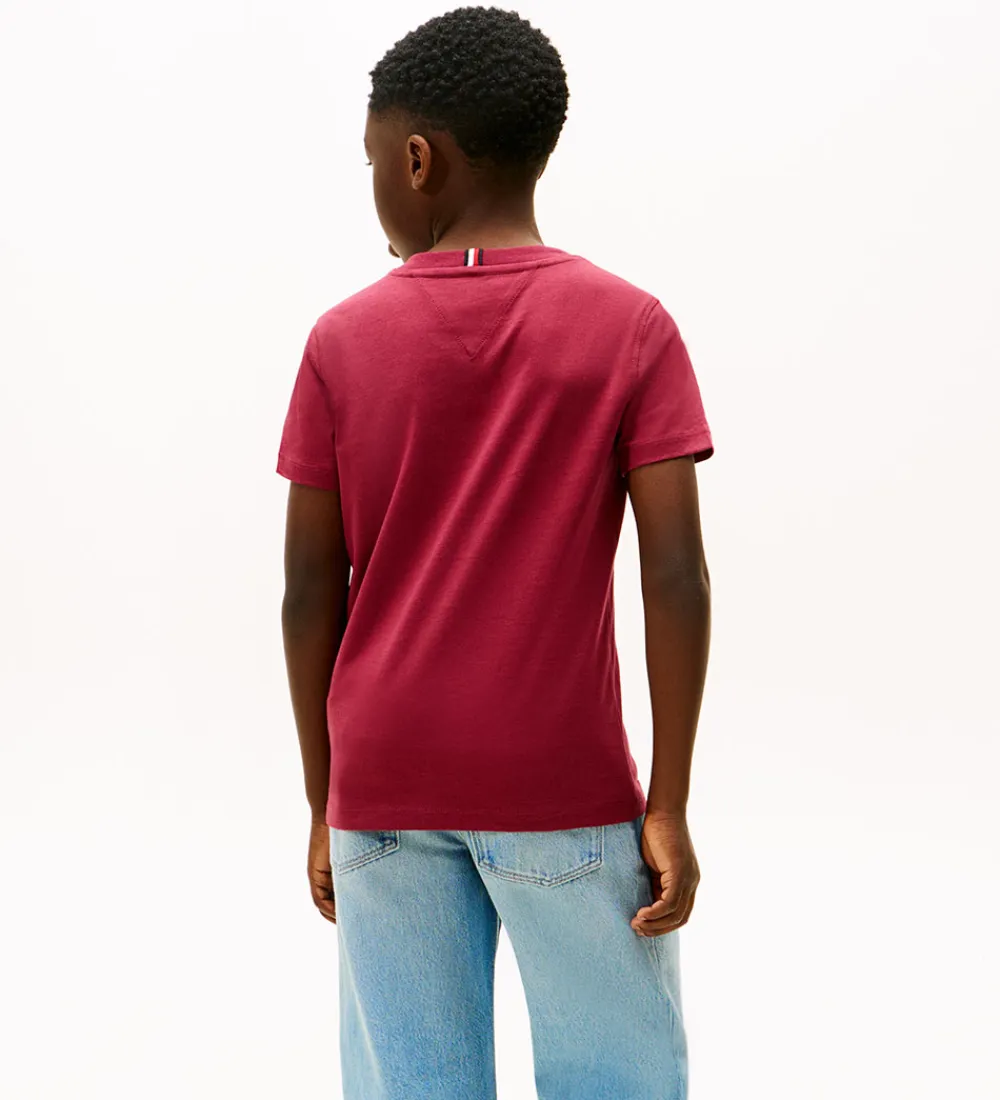 T-Shirts-Tommy Hilfiger T-shirt - Monotype - Rich Cherrry/Purple