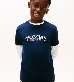 Tommy Hilfiger T-Shirts*T-shirt - Monotype - Dark Night Navy