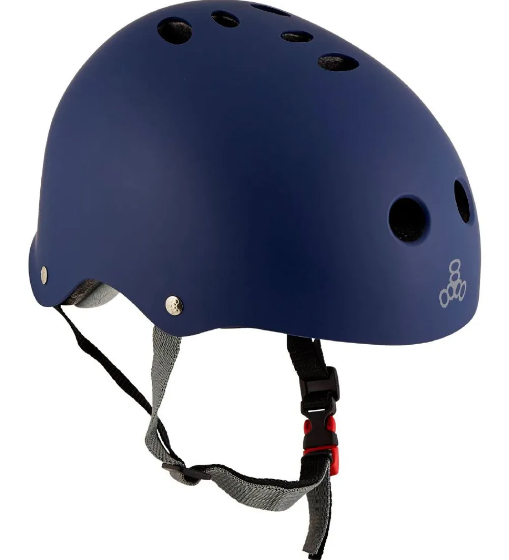 Skaterhjelme-Triple Eight Hjelm - Certified Sweatsaver - Navy Rubber