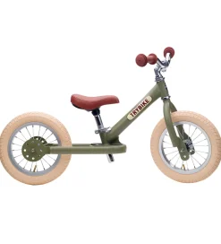 Løbecykler-TryBike Løbecykel - Steel - Vintage Edition - Støvet Grøn