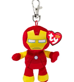 Nøgleringe-Ty Nøglering m. Bamse - Beanie Babies - 10 cm - Marvel Iron Man