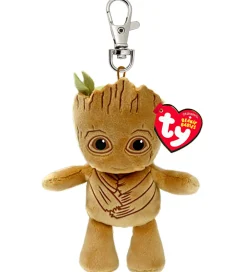 Nøgleringe-Ty Nøglering m. Bamse - Beanie Babies - 10 cm - Marvel Groot
