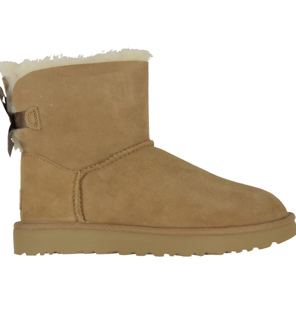 Bamsestøvler-UGG Bamsestøvler - W Mini Bailey Bow II - Chestnut