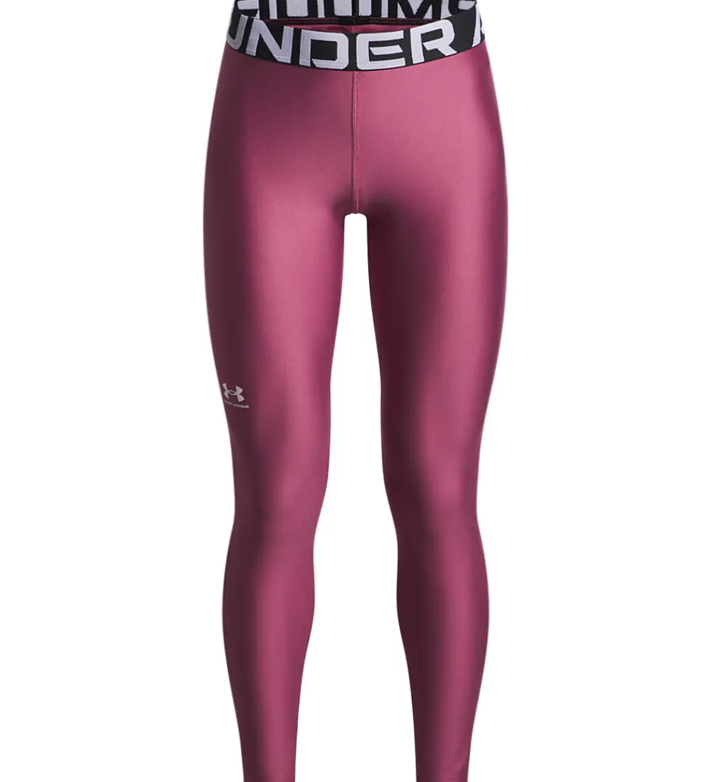 Træningsbukser|Gymnastiktøj-Under Armour Leggings - HeatGear - Fuchsia Dusk