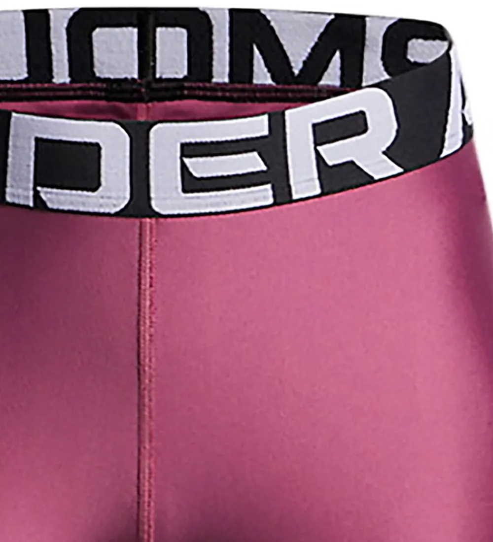 Træningsbukser|Gymnastiktøj-Under Armour Leggings - HeatGear - Fuchsia Dusk