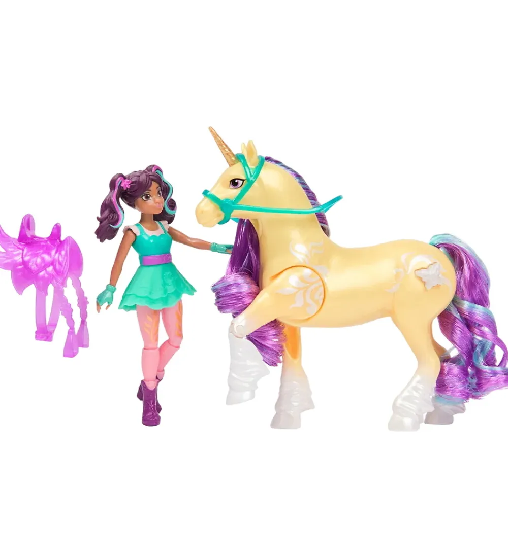 Figurer-Unicorn Academy Legetøjsfigurer - Ava & Plant Magic Leaf