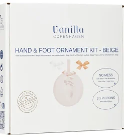 Kreasæt-Vanilla Copenhagen Hånd- og Fodaftryksæt m. Bånd - Beige