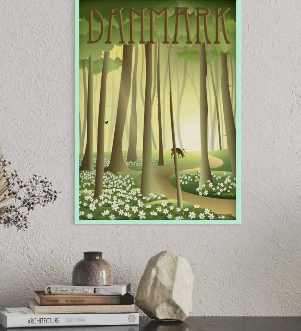 Vissevasse Plakater Og Billeder*Billederamme - Træ - 50x70 cm - Spring Green