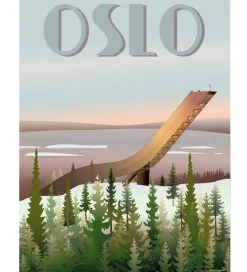 Plakater Og Billeder-Vissevasse Plakat - 30x40 - Oslo Holmenkollbakken