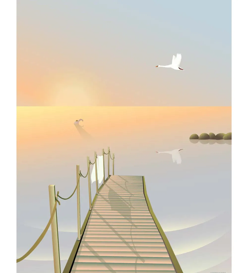 Vissevasse Plakater Og Billeder*Plakat - 30x40 cm - Bathing Bridge