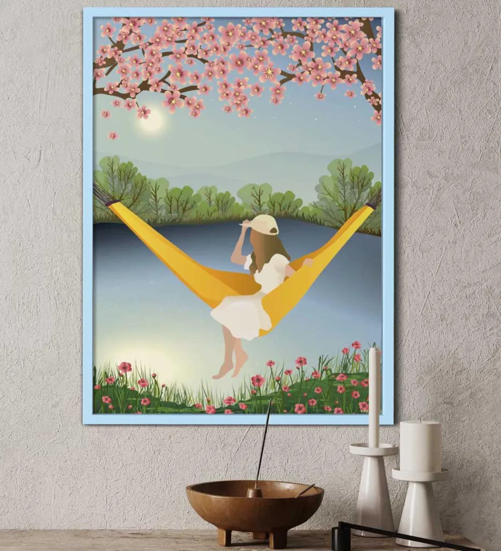 Plakater Og Billeder-Vissevasse Plakat - 50x70 cm - The Yellow Hammock