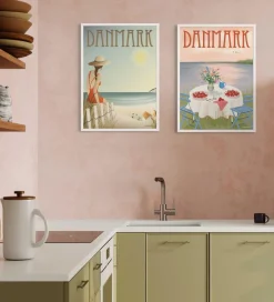 Plakater Og Billeder-Vissevasse Plakat - 50x70 cm - Danmark - Jordbær