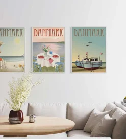 Plakater Og Billeder-Vissevasse Plakat - 50x70 cm - Danmark - Jordbær