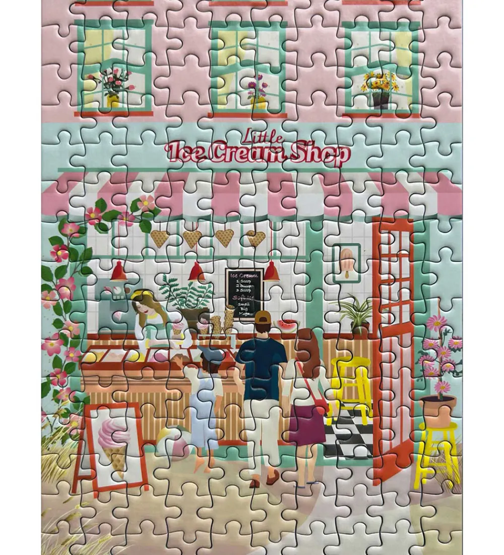 Vissevasse Puslespil*Puslespil - 15x21 cm - 150 Brikker - Little Ice Cream
