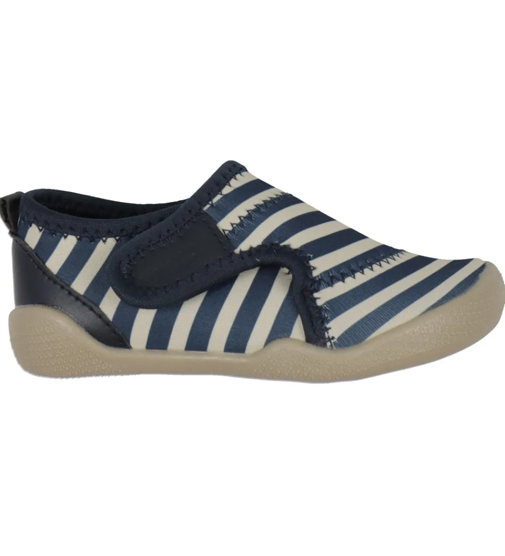 Badesko-Wheat Badesko - Shawn - Indigo Stripe