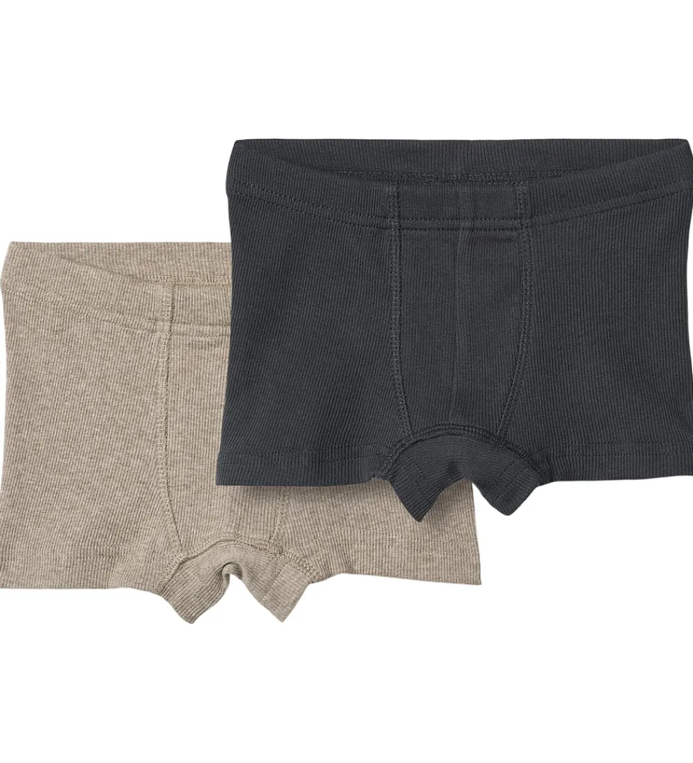 Undertøj-Wheat Boxershorts - Rib - 2-pak - Louis - Navy/Beige