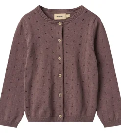 Striktrøjer-Wheat Cardigan - Strik - Maia - Plum